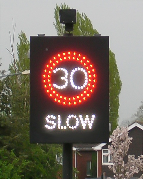 Vehicle activated sign finally installed at the entrance to Colyford ...