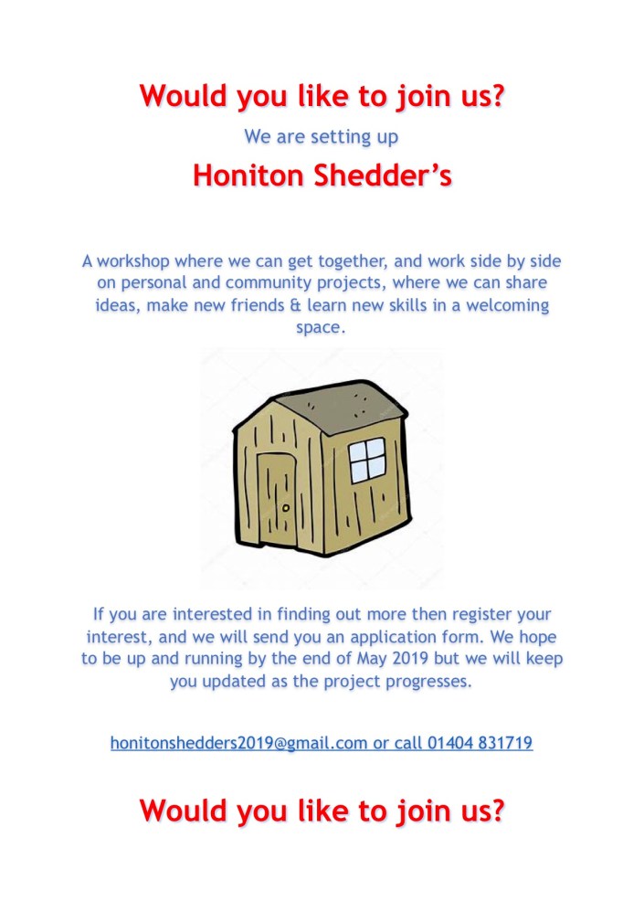 Honiton Shedders Flyer